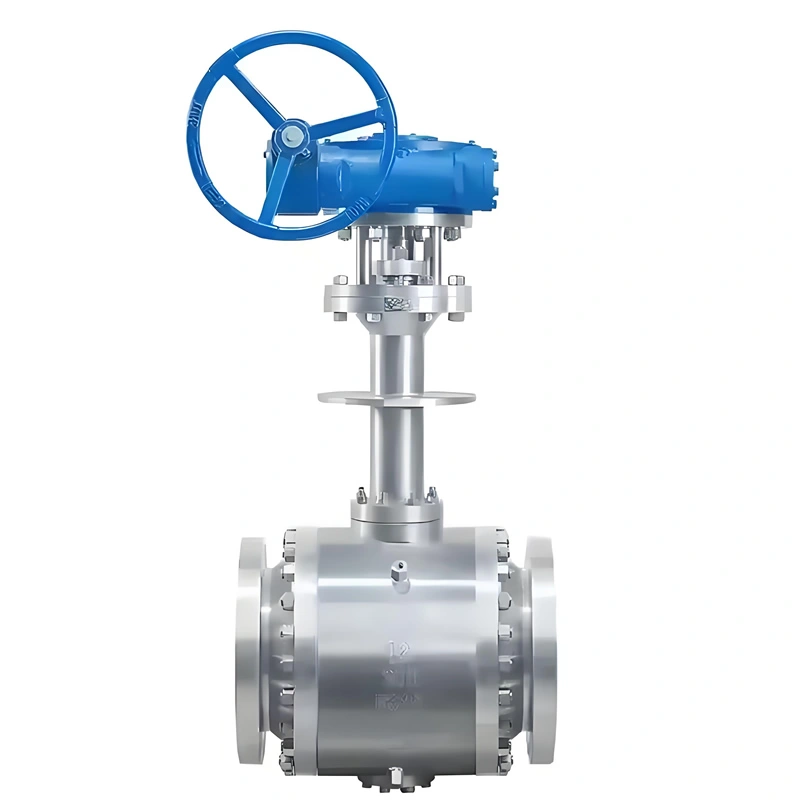 Cryogenic ball valve-1752569517 API 12" Class 300 F316 Metal Seal Manual Three-Piece Cryogenics Temperature Trunnion Mounted Ball Valve - Image 1