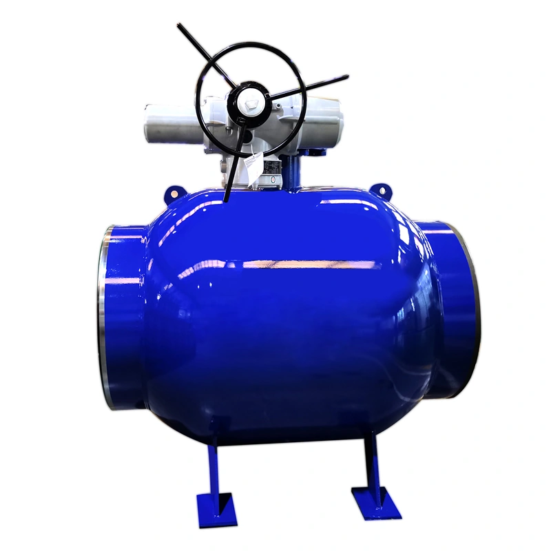 Fully Welded Ball Valves-1750062610 Fully Welded Ball Valves Electric Worm Gear Wcb Carbon Steel Regulating Control Class300lb 40" - Image 1