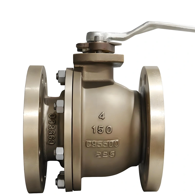 bronze ball valve-1753238523 4" 150LB Aluminum Nickel Bronze C95500 2PC Full Bore Flanged Floating Ball Valve - Image 1
